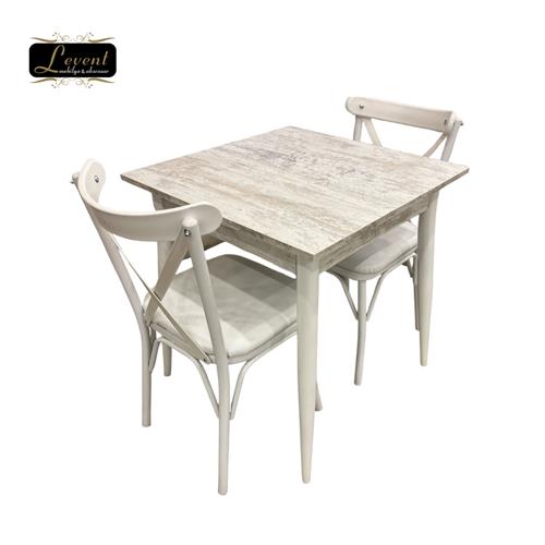 MENDEL TABLE AND BAHAR CROSS CHAIR SET, CRYSTAL