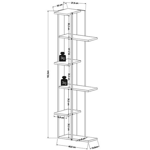 EZGİ Corner Bookcase