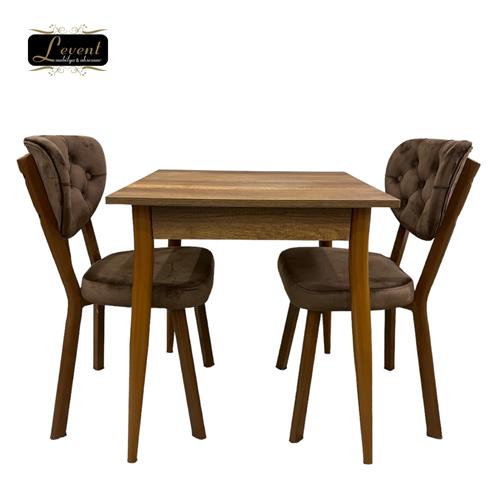 MENDEL TABLE AND RIVONE CHAIR SET, BAROQUE WALNUT