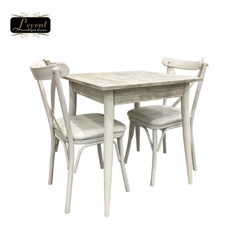 MENDEL TABLE AND BAHAR CROSS CHAIR SET, CRYSTAL