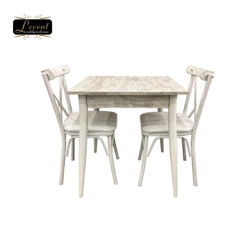 MENDEL TABLE AND BAHAR CROSS CHAIR SET, CRYSTAL