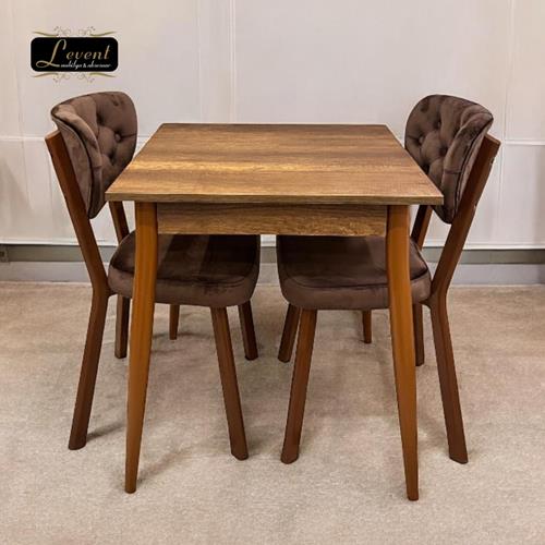 MENDEL TABLE AND RIVONE CHAIR SET, BAROQUE WALNUT