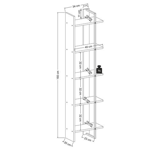 SIMGE Corner Bookcase